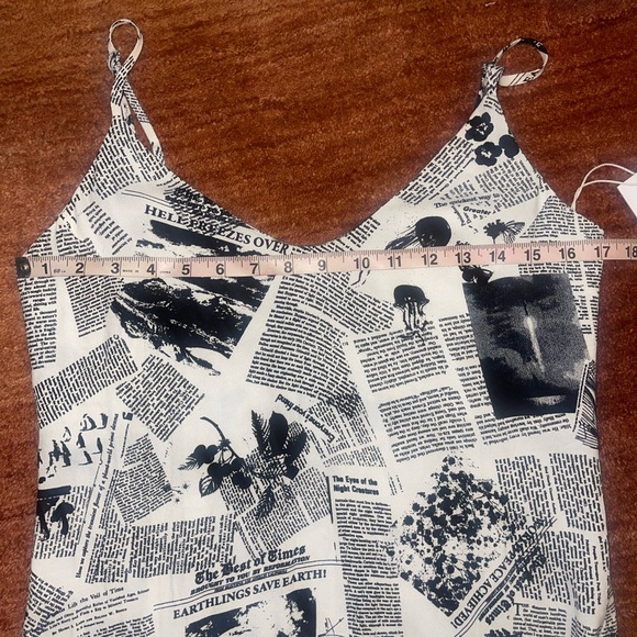 NWT Reformation Ventura Slip Dress - Climate Newsprint, S, Rare Sold Out Pattern - Picture 8 of 13
